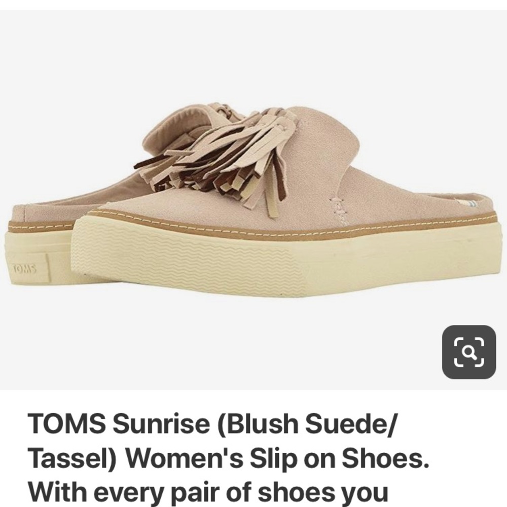 Toms Sunrise Slip On Shoe Size 9 Blush
